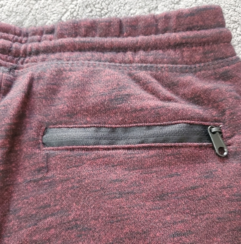 NWT Blue Crown Burgundy Boy's Streaky Slub Joggers - Picture 7 of 13